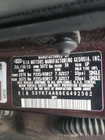 Photo 9 VIN: 5XYKT4A66EG492562 - KIA SORENTO LX 