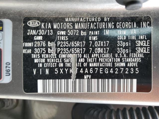 Photo 11 VIN: 5XYKT4A67EG427235 - KIA SORENTO LX 