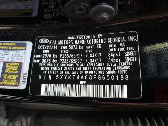 Photo 9 VIN: 5XYKT4A68FG650188 - KIA SORENTO LX 