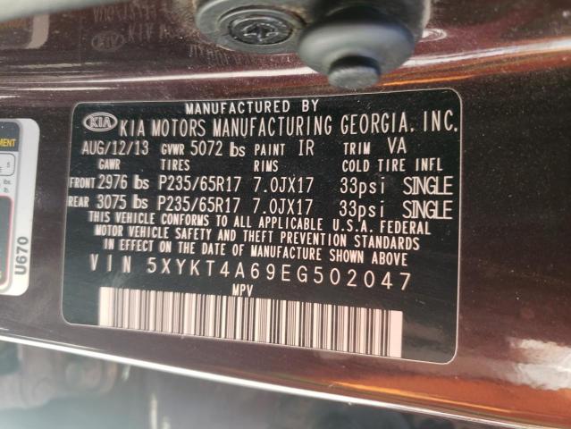 Photo 13 VIN: 5XYKT4A69EG502047 - KIA SORENTO 