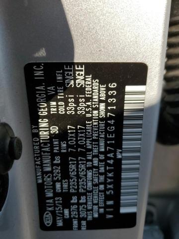 Photo 12 VIN: 5XYKT4A71EG471336 - KIA SORENTO LX 