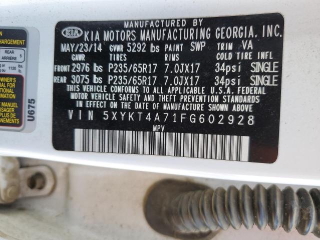 Photo 12 VIN: 5XYKT4A71FG602928 - KIA SORENTO 