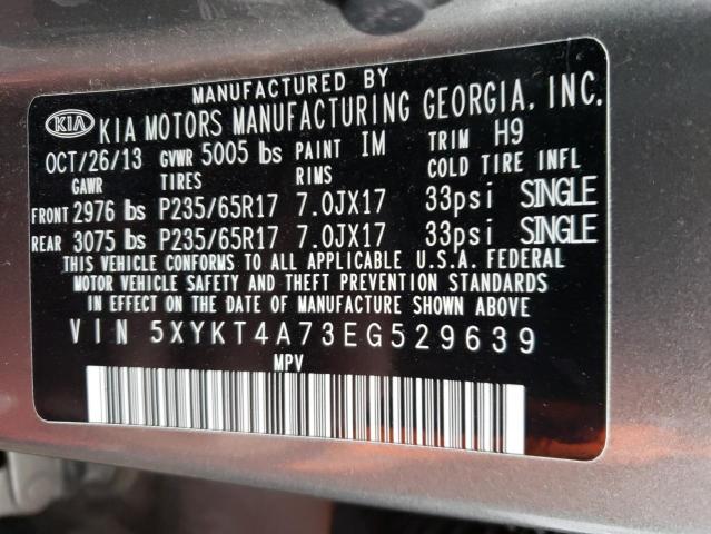 Photo 12 VIN: 5XYKT4A73EG529639 - KIA SORENTO 