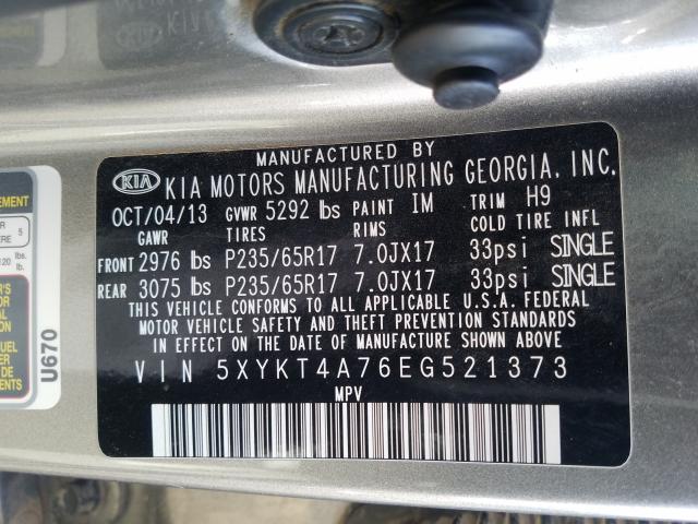 Photo 9 VIN: 5XYKT4A76EG521373 - KIA SORENTO LX 