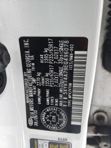 Photo 13 VIN: 5XYKT4A79EG496078 - KIA SORENTO 