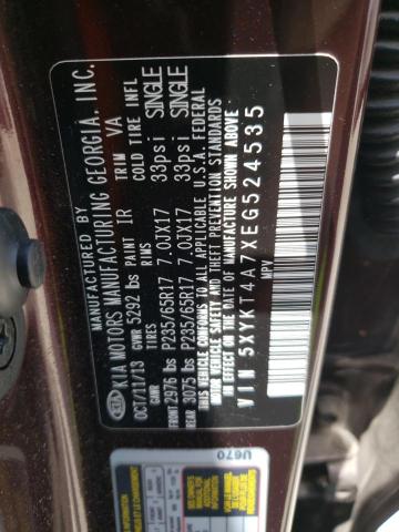 Photo 12 VIN: 5XYKT4A7XEG524535 - KIA SORENTO 