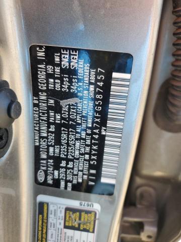 Photo 12 VIN: 5XYKT4A7XFG587457 - KIA SORENTO LX 