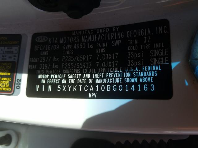 Photo 9 VIN: 5XYKTCA10BG014163 - KIA SORENTO BA 