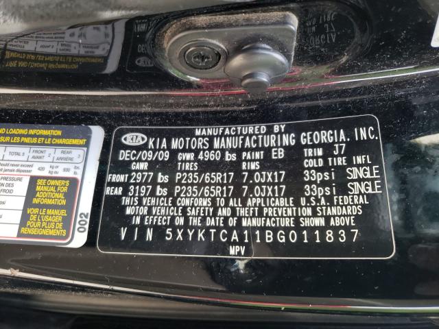 Photo 9 VIN: 5XYKTCA11BG011837 - KIA SORENTO BA 