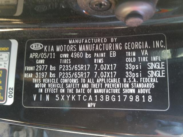 Photo 9 VIN: 5XYKTCA13BG179818 - KIA SORENTO BA 