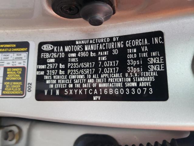 Photo 11 VIN: 5XYKTCA16BG033073 - KIA SORENTO BA 