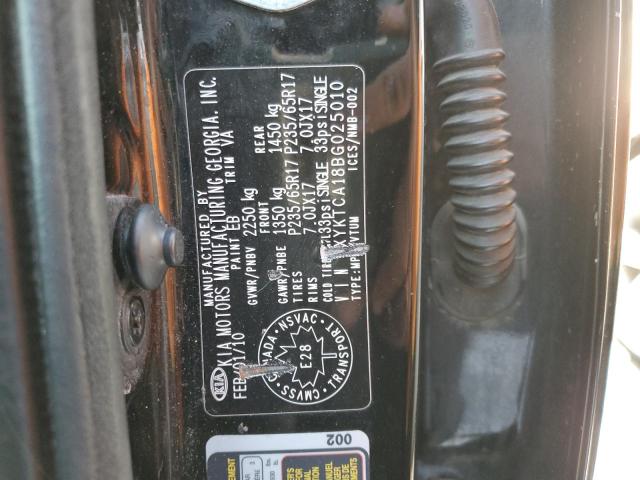 Photo 12 VIN: 5XYKTCA18BG025010 - KIA SORENTO 