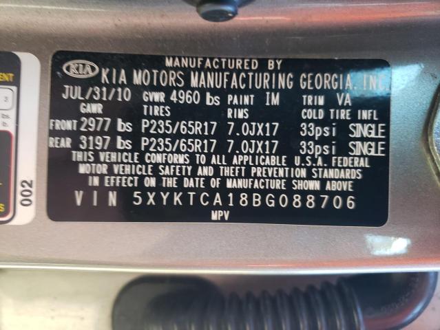 Photo 9 VIN: 5XYKTCA18BG088706 - KIA SORENTO BA 