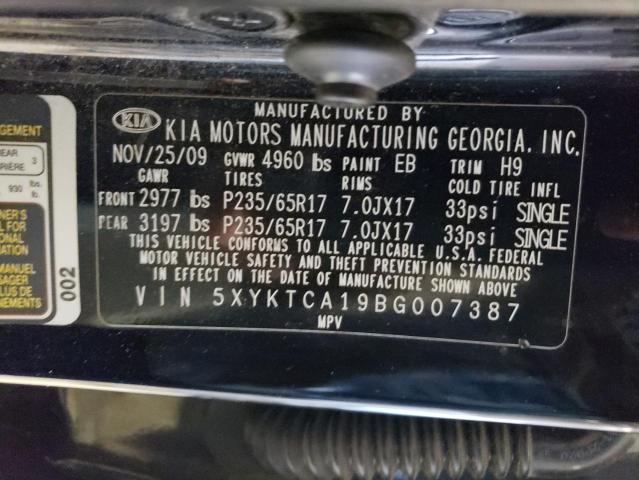 Photo 12 VIN: 5XYKTCA19BG007387 - KIA SORENTO BA 