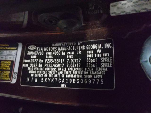 Photo 9 VIN: 5XYKTCA19BG069775 - KIA SORENTO BA 