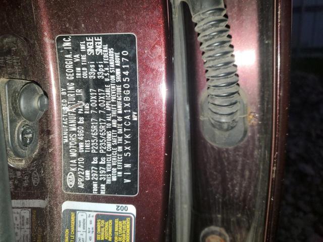 Photo 12 VIN: 5XYKTCA1XBG054170 - KIA SORENTO BA 