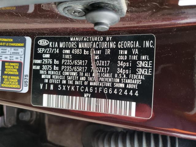 Photo 12 VIN: 5XYKTCA61FG642444 - KIA SORENTO 