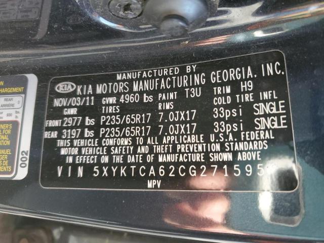 Photo 12 VIN: 5XYKTCA62CG271595 - KIA SORENTO BA 