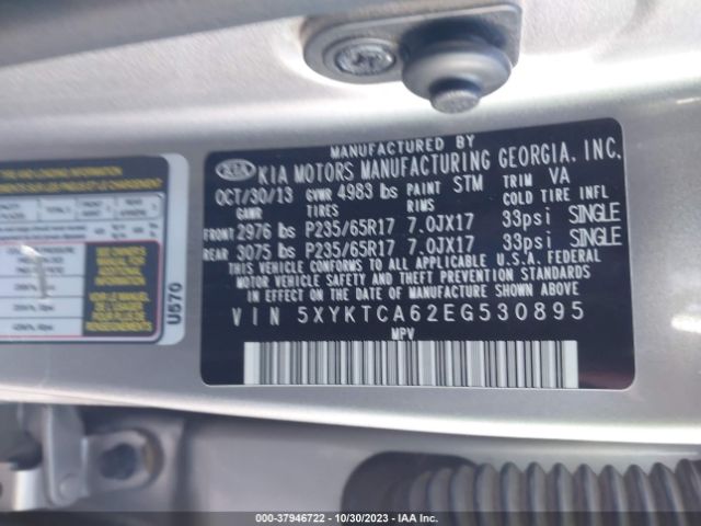 Photo 8 VIN: 5XYKTCA62EG530895 - KIA SORENTO 