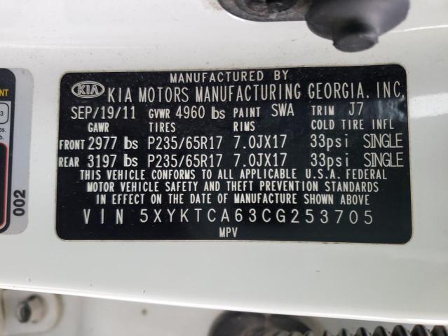 Photo 11 VIN: 5XYKTCA63CG253705 - KIA SORENTO BA 