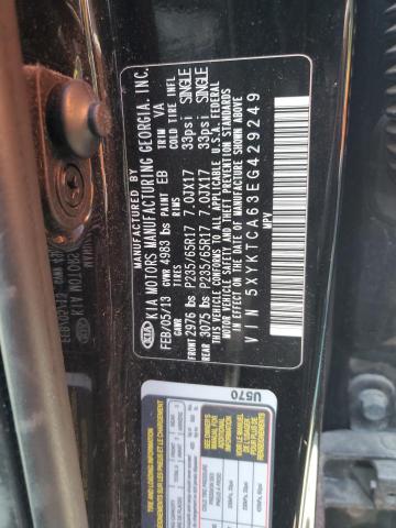 Photo 11 VIN: 5XYKTCA63EG429249 - KIA SORENTO LX 