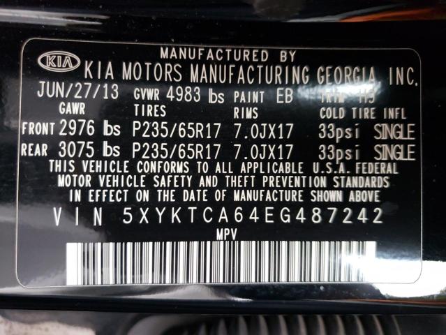 Photo 12 VIN: 5XYKTCA64EG487242 - KIA SORENTO 