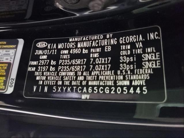 Photo 9 VIN: 5XYKTCA65CG205445 - KIA SORENTO BA 