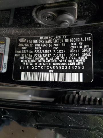 Photo 11 VIN: 5XYKTCA65DG343293 - KIA SORENTO 