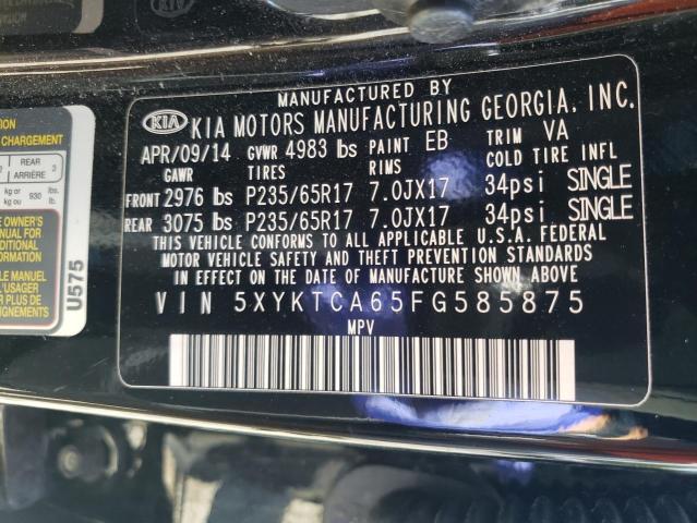 Photo 9 VIN: 5XYKTCA65FG585875 - KIA SORENTO LX 