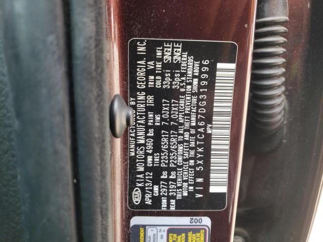 Photo 9 VIN: 5XYKTCA67DG319996 - KIA SORENTO LX 