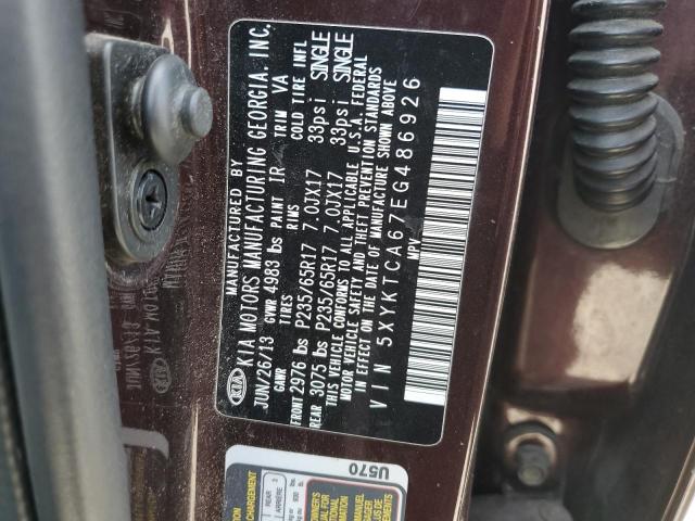 Photo 13 VIN: 5XYKTCA67EG486926 - KIA SORENTO 