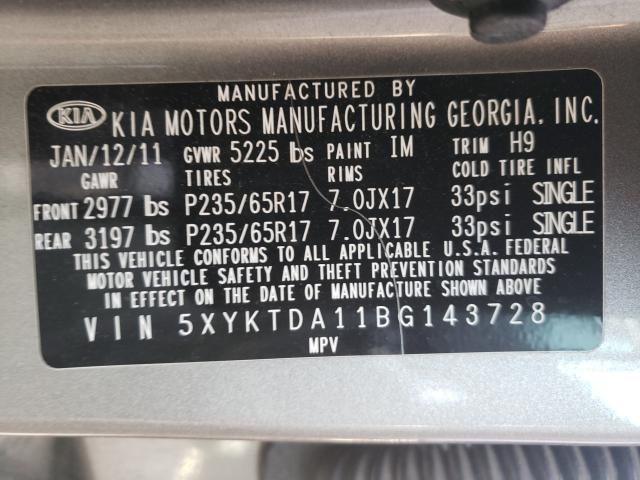 Photo 9 VIN: 5XYKTDA11BG143728 - KIA SORENTO BA 