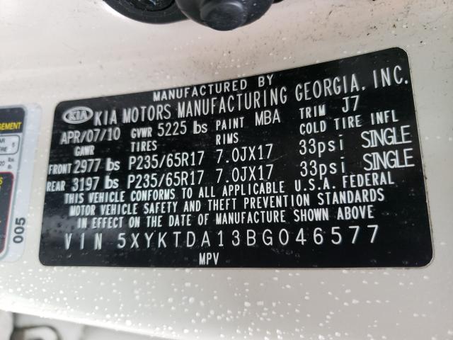 Photo 9 VIN: 5XYKTDA13BG046577 - KIA SORENTO BA 