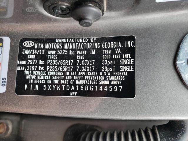 Photo 11 VIN: 5XYKTDA16BG144597 - KIA SORENTO BA 