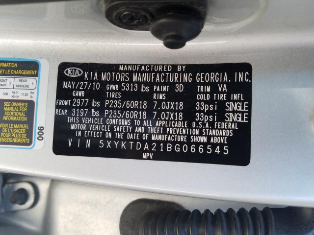 Photo 9 VIN: 5XYKTDA21BG066545 - KIA SORENTO BA 