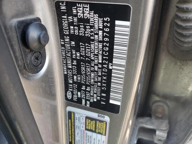 Photo 11 VIN: 5XYKTDA21CG297625 - KIA SORENTO BA 