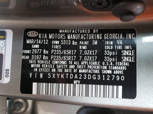 Photo 9 VIN: 5XYKTDA23DG312790 - KIA SORENTO 