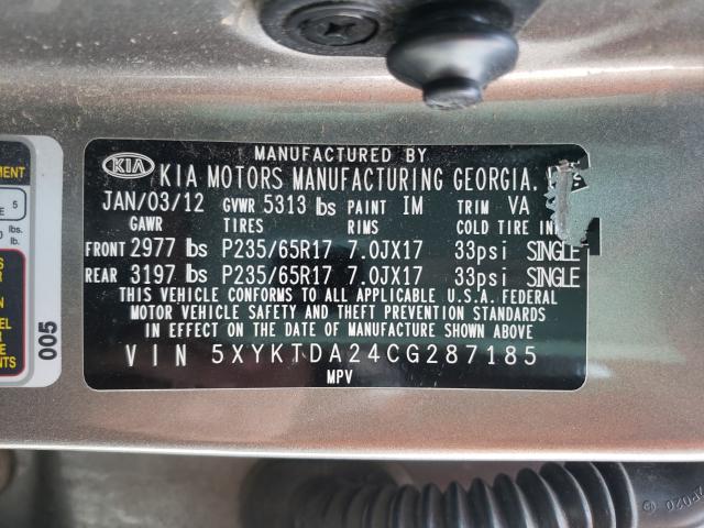 Photo 9 VIN: 5XYKTDA24CG287185 - KIA SORENTO BA 