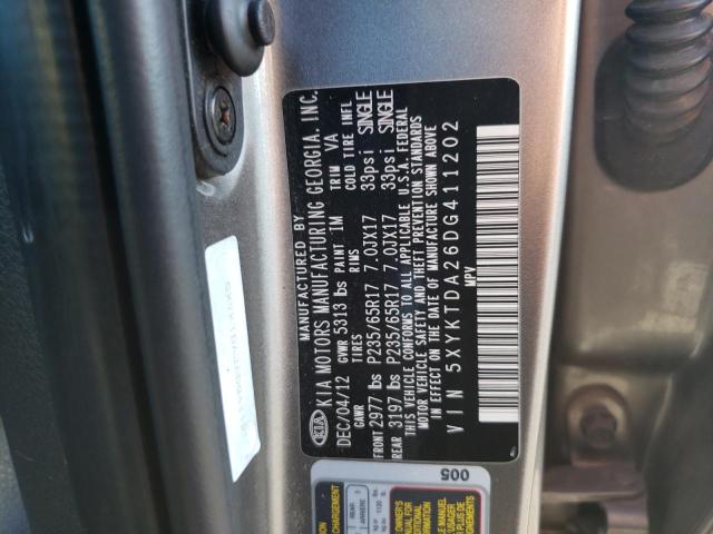 Photo 12 VIN: 5XYKTDA26DG411202 - KIA SORENTO 