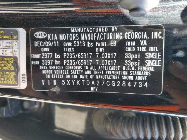 Photo 12 VIN: 5XYKTDA27CG284734 - KIA SORENTO BA 