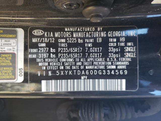 Photo 9 VIN: 5XYKTDA60DG334569 - KIA SORENTO LX 