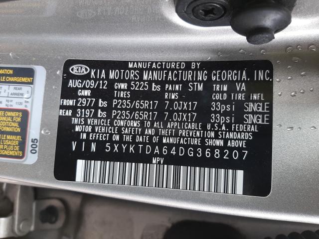 Photo 9 VIN: 5XYKTDA64DG368207 - KIA SORENTO LX 