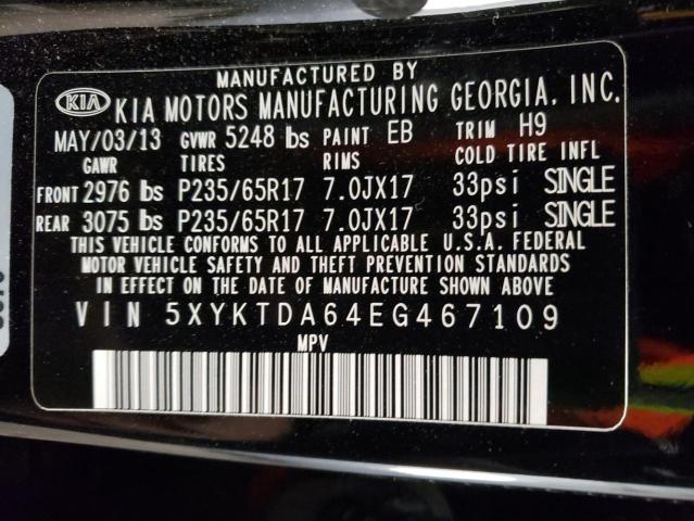 Photo 12 VIN: 5XYKTDA64EG467109 - KIA SORENTO 