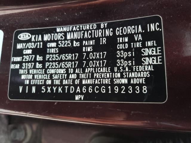 Photo 9 VIN: 5XYKTDA66CG192338 - KIA SORENTO BA 