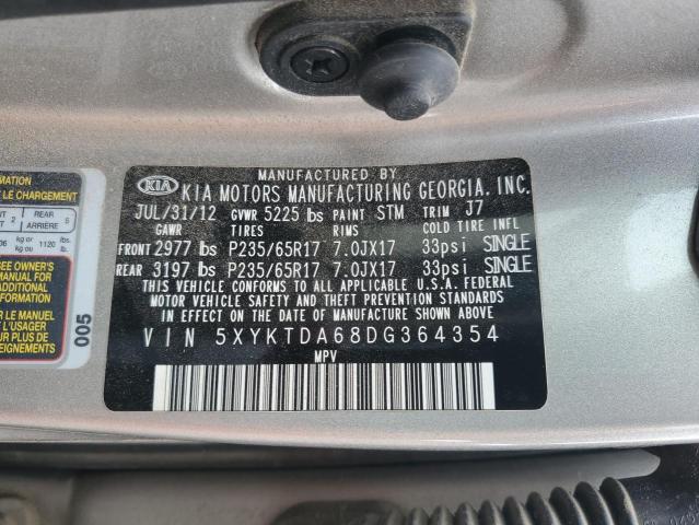 Photo 12 VIN: 5XYKTDA68DG364354 - KIA SORENTO LX 