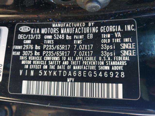 Photo 12 VIN: 5XYKTDA68EG546928 - KIA SORENTO LX 