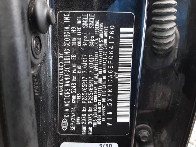 Photo 12 VIN: 5XYKTDA69FG641760 - KIA SORENTO LX 