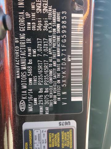 Photo 13 VIN: 5XYKTDA71FG599853 - KIA SORENTO 