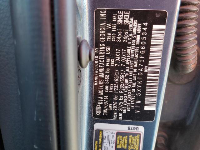 Photo 11 VIN: 5XYKTDA71FG605344 - KIA SORENTO LX 