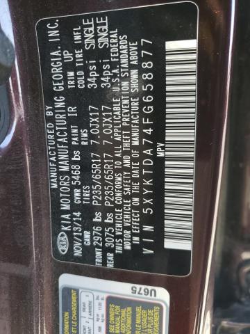 Photo 11 VIN: 5XYKTDA74FG658877 - KIA SORENTO 